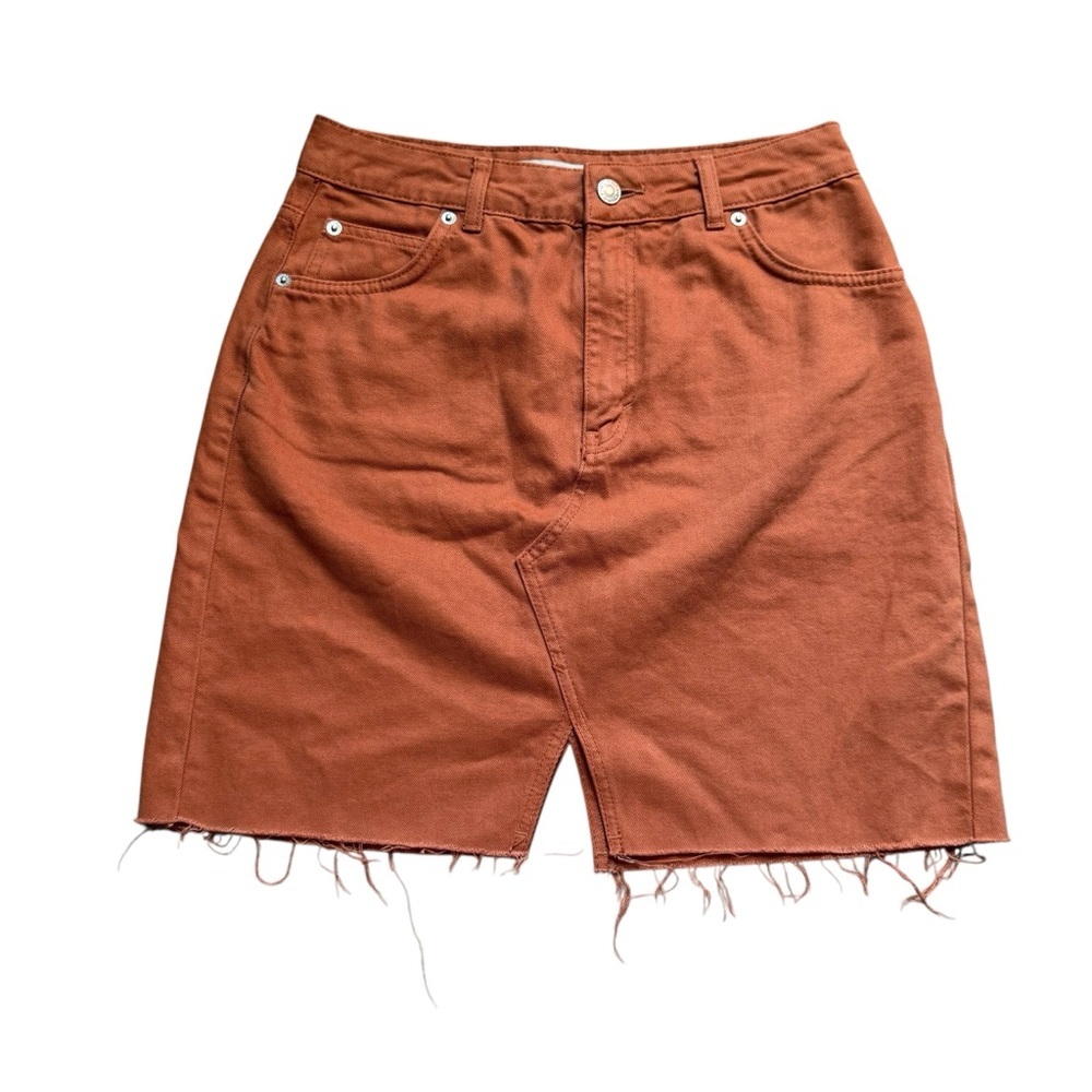 Topshop Tan High-Waisted Skirt